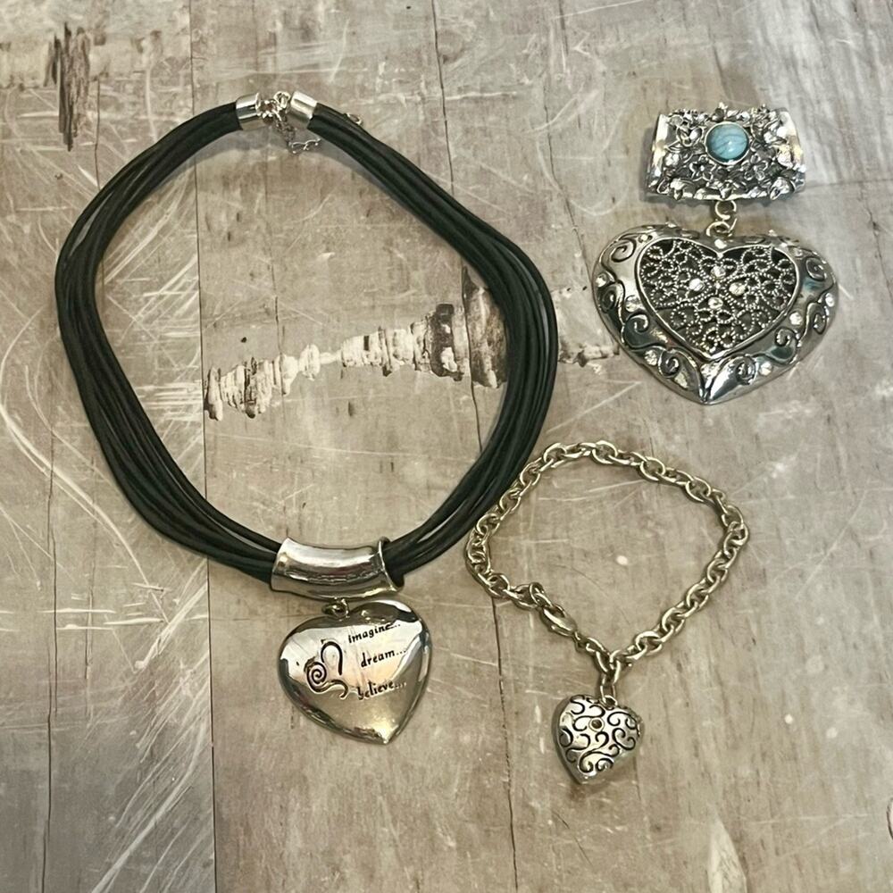 Heart choker, heart bracelet, and pendant with adapter